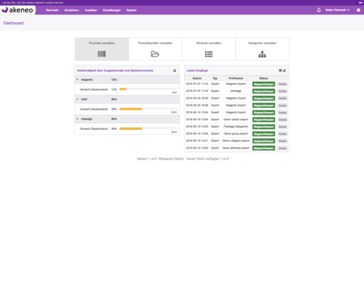 akeneo Produkte-verwalten