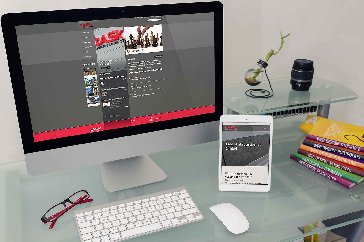 Webseite tASk Aufzugsdienst